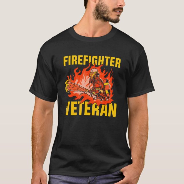 Camiseta Fir de Aposentadoria Retiree do Bombeiro Veterano (Frente)