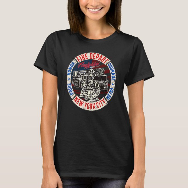 Camiseta Fir do Corpo de Bombeiros do Navio de Pavilhão dos (Frente)