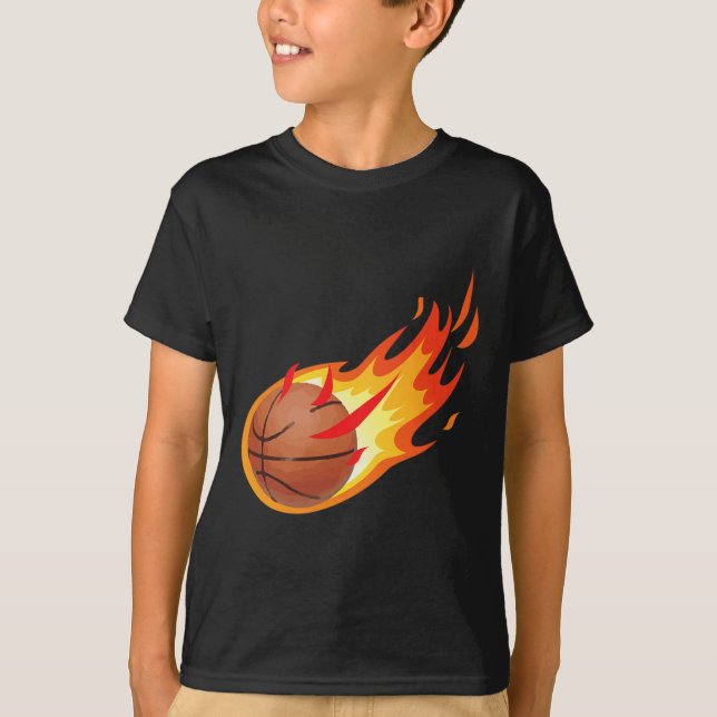 Camiseta Fire Byll Bysketbyll Shot É Fogo E Faz Jogos (Frente)
