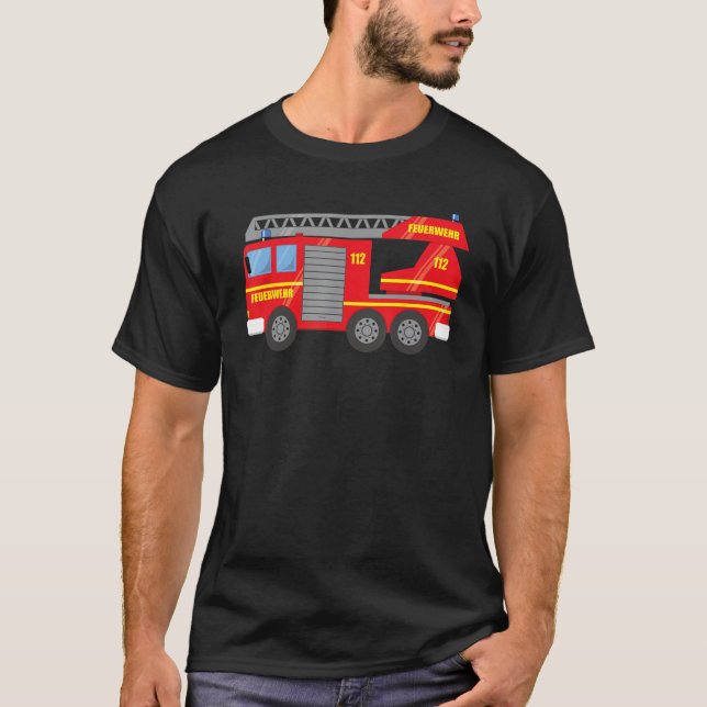 Camiseta Fire engine rotary ladder of the volunteer fire br (Frente)