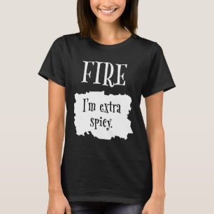 Camiseta Fire Hot Packet Halloween Taco Eu sou Extra Spicy 