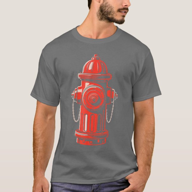 Camiseta Fire Hydrant Shirt Kids Adult Men Women Fire Hydra (Frente)