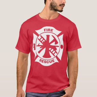 Camiseta Fire Rescut Fire Department Maltês Cross