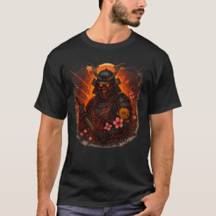 Camiseta Fire Samurai Warrior Lava Art
