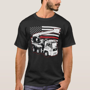 Camiseta Fire Truck American Flag Cute US Fireman Funny 4º