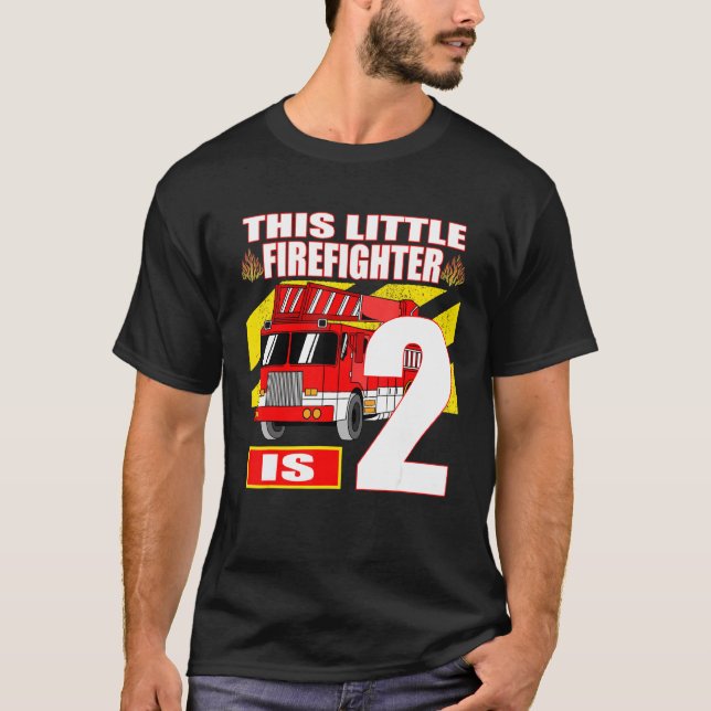 Camiseta Fire Truck Aniversário 2 Anos (Frente)