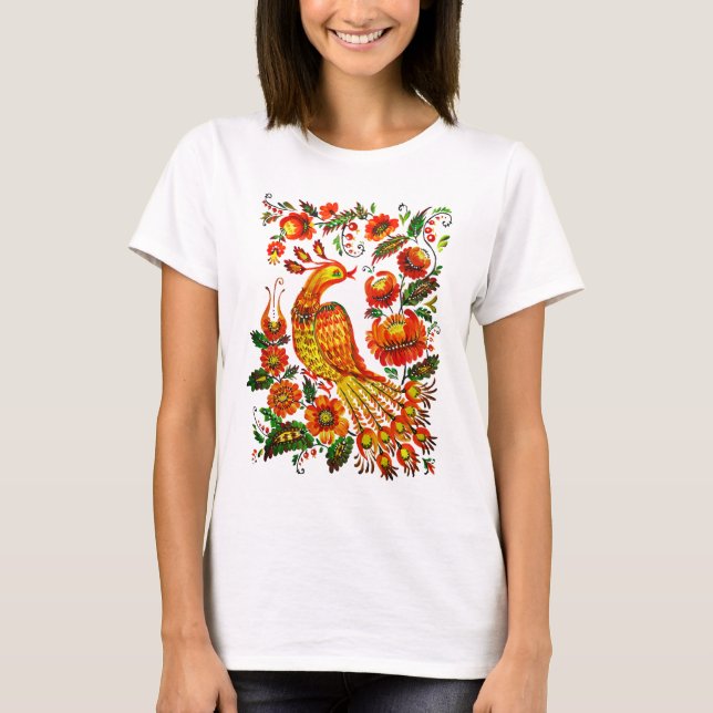 Camiseta Firebird do ucraniano de Petrykivka (Frente)
