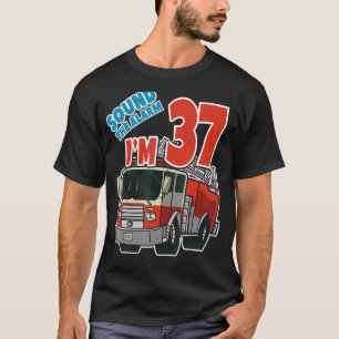 Camiseta Firecaminhão 37º Aniversário Bombeiros Garotos de