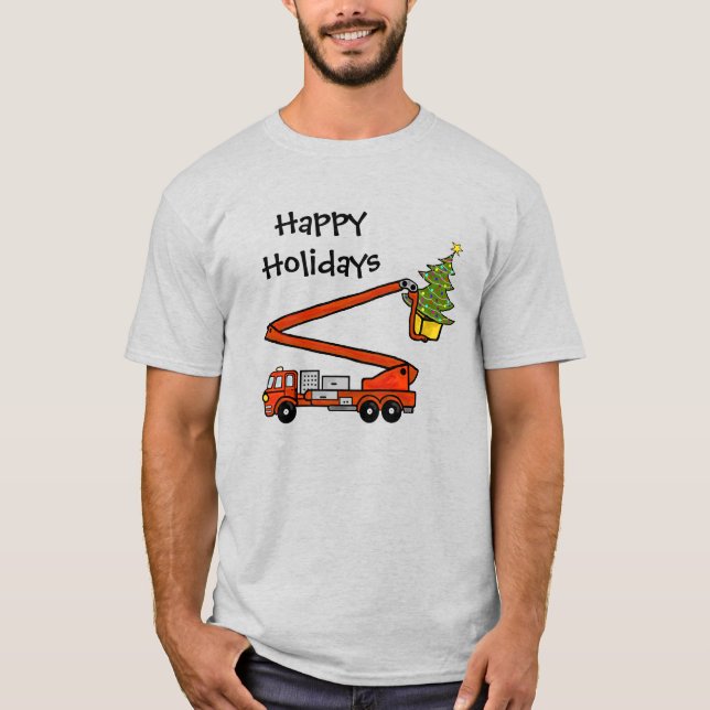 Camiseta Firecaminhão e árvore de Natal (Frente)