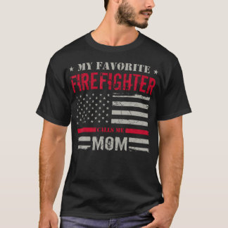 Camiseta Firefighter Calls Me Mom Fire Truck Firemen Fire R