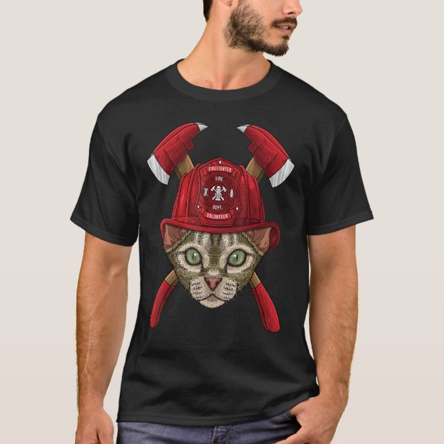Camiseta Firefighter Devon Rex Fireman Boys Kids Fire Rescu (Frente)