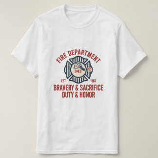 Camiseta Firefighter Hero Pride T-Shirt with Maltese Cross