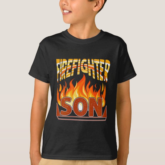 Camiseta Firefighter Son Fireman Gift Proud Firefighter Quo (Frente)