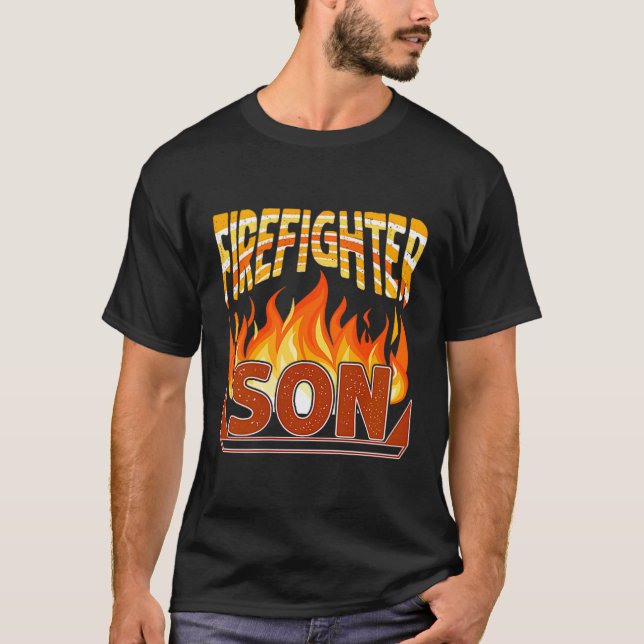 Camiseta Firefighter Son Fireman Gift Proud Firefighter Quo (Frente)