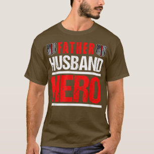 Camiseta Fireman Husband Pai Hero 4 de julho Dia de os pais