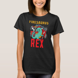 Camiseta Firesaurus Rex Fireman Fire Rescuter Din