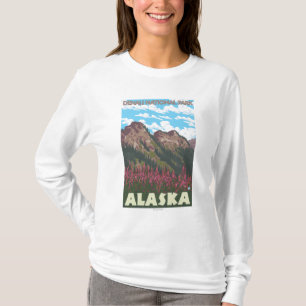 Camiseta Fireweed & montanhas - parque nacional de Denali,