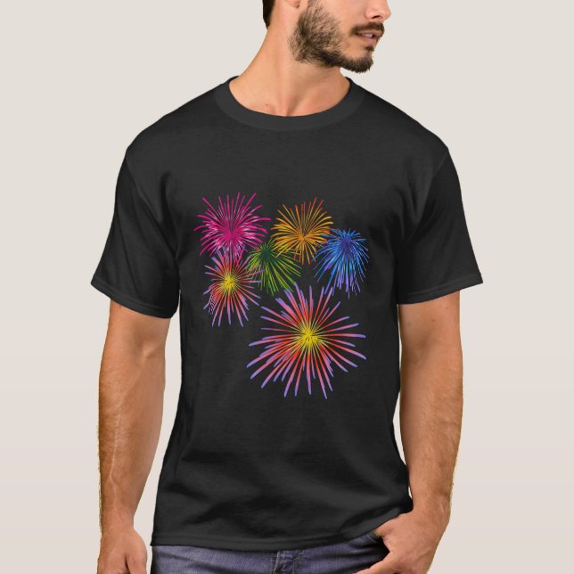 Camiseta Fireworks Big Party Celebração de Firecrackers (Frente)