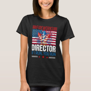 Camiseta Fireworks Diretor se eu o executar 4 de julho