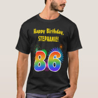 Fireworks divertido + Rainbow Pattern "86" Anivers