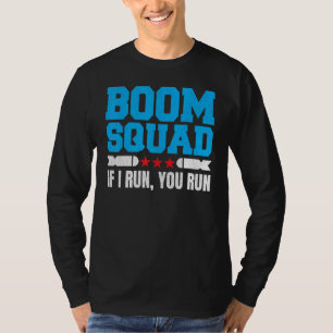 Camiseta Fireworks Mente o Quadrado do Boom de 4 de julho S