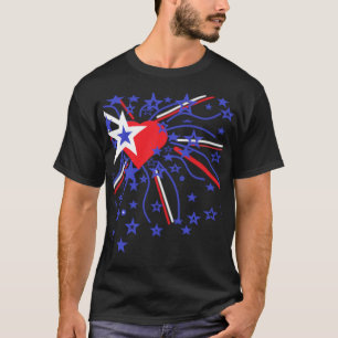 Camiseta Fireworks Red White e Blue