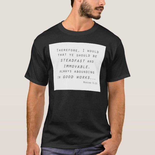 Camiseta firme inabalável mosiah escritura mórmons (Frente)