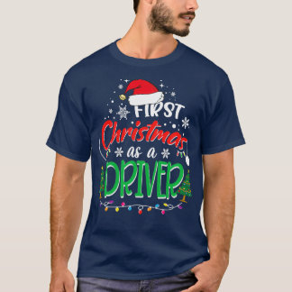 Camiseta First Christmas as a Driver Funny 1st Christmas Gi