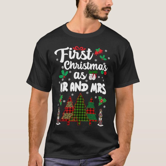 Camiseta First Christmas As Mr And Mrs  Xmas Mr And Mrs 202 (Frente)