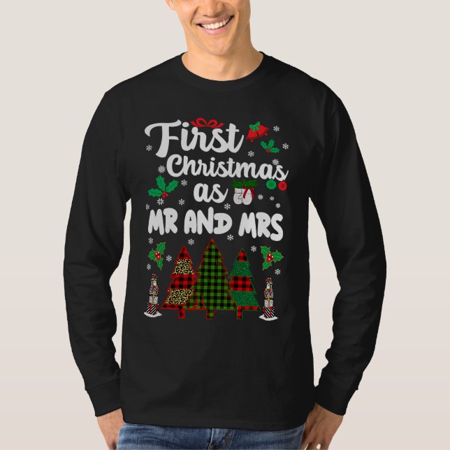 Camiseta First Christmas As Mr And Mrs  Xmas Mr And Mrs 202 (Frente)