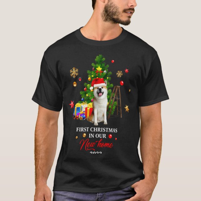Camiseta First Christmas In Our New Home Xmas For Shiba T S (Frente)