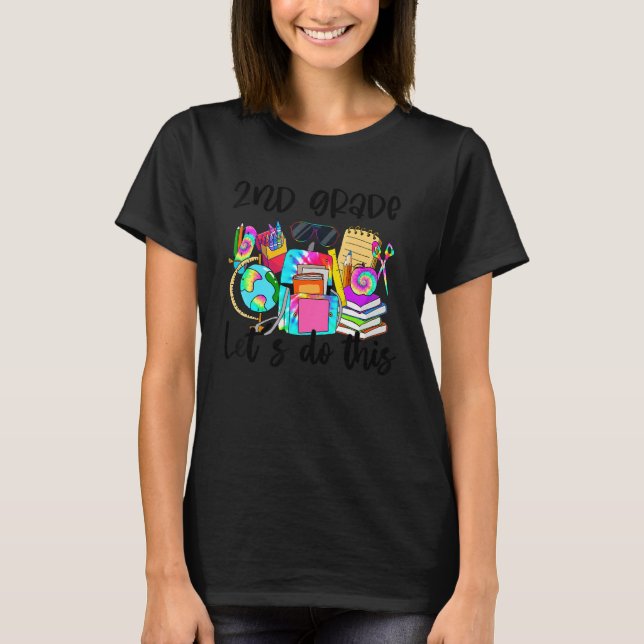 Camiseta First Day Of 2nd Grade Kids Boys Girls Back To Sch (Frente)