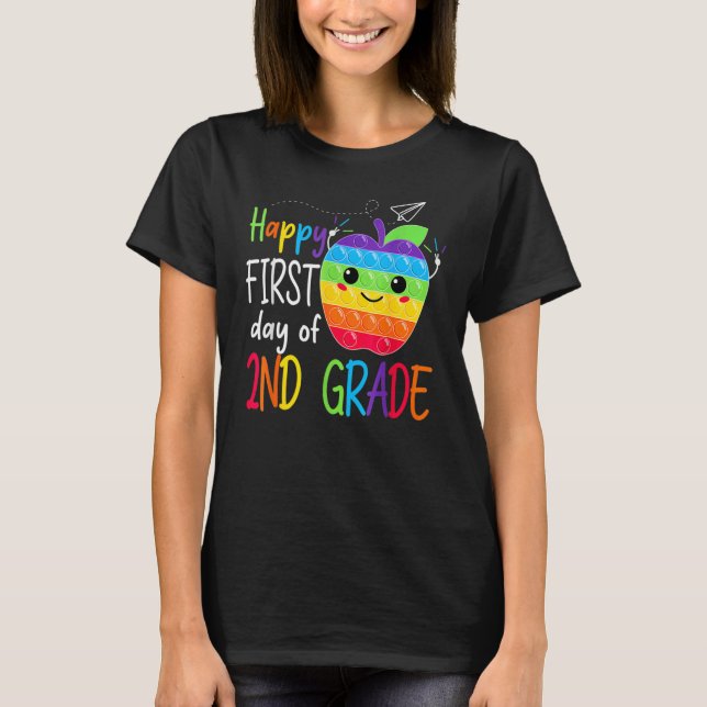 Camiseta First day of 2nd Grade Teacher Girls Boys Back To  (Frente)