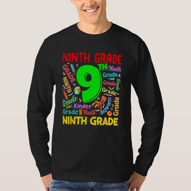 Camiseta First Day Of Ninth 9th Grade Back To School Teache (Frente)