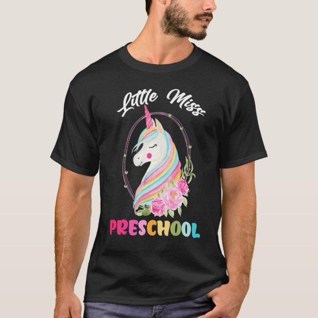 Camiseta First Day Of Preschool Back To School Miss Prek Gi (Frente)