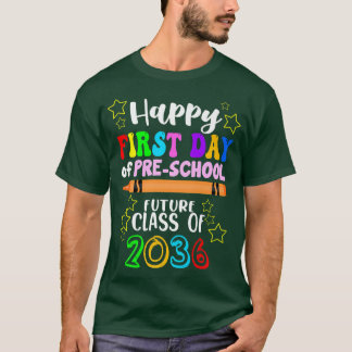Camiseta First Day of Preschool Back to School PreK Here I