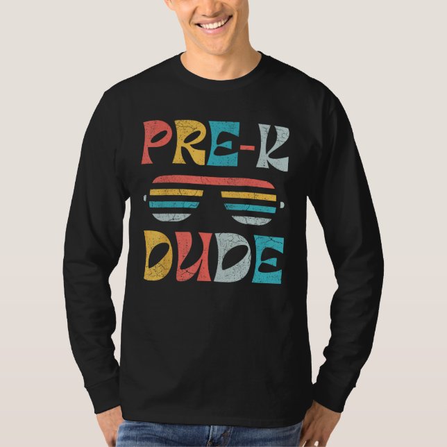 Camiseta First Day of Preschool Pre K Dude Back to School (Frente)