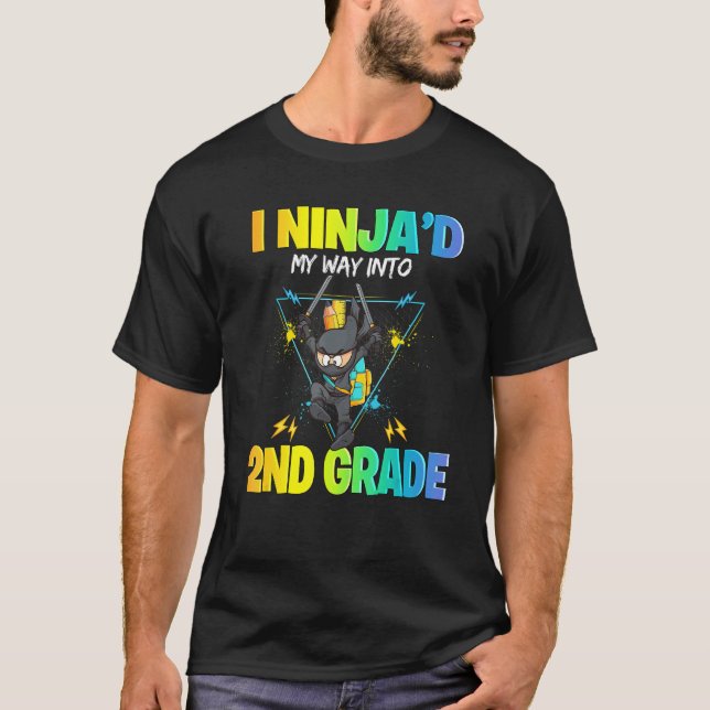 Camiseta First Day of School Ninja Boys Kids Back to School (Frente)