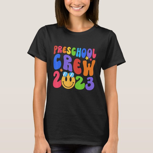 Camiseta First Day Of School PreSchool Crew 2024 Back To Sc (Frente)