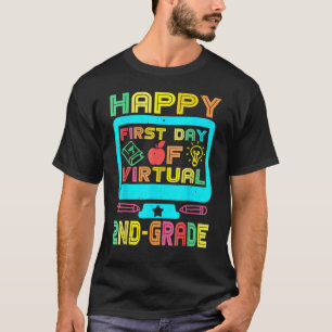 Camiseta First Day Of Virtual 2nd Grade Back To School Boy