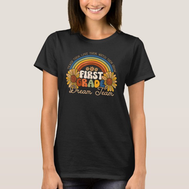 Camiseta First Grade Dream Team Back To School 1st Grade Te (Frente)