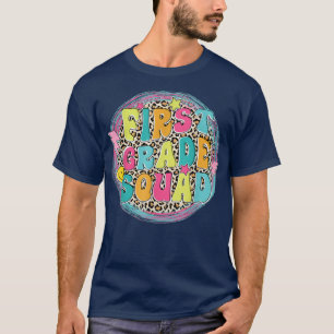 Camiseta First Grade Squad Back To School Leopard Boys Girl