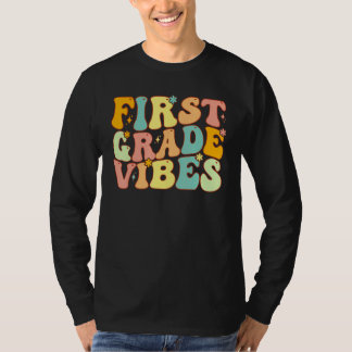 Camiseta First Grade Vibes Groovy First Day Of 1st Grade Te