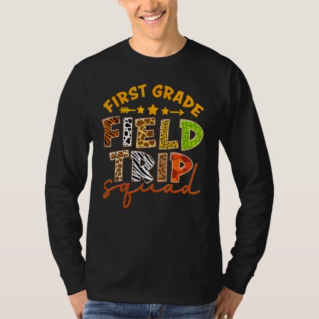 Camiseta First Grade Zoo Field Trip Squad Matching Students (Frente)