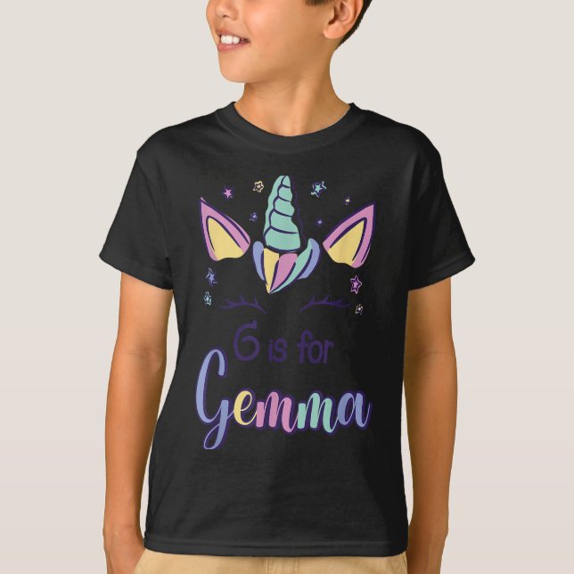 Camiseta First Name Gemma D G Is For Gemma  (Frente)