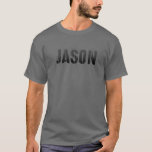 Camiseta First Name JASON Boy Military Personalized Birthda<br><div class="desc">Get matching typography design for camping dad,  campground host son,  campsite owner uncle,  adventurer husband,  or vet grandpa by following the brand link</div>