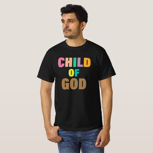 Camiseta First Say God Unique Christian Typography T-Shirt (Frente Completa)