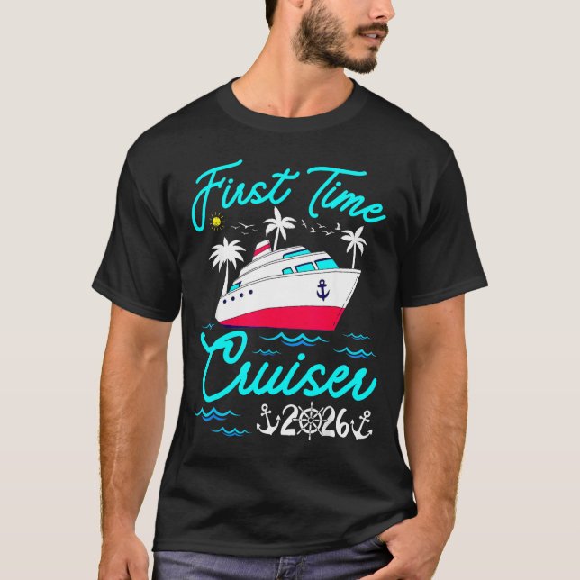 Camiseta First Time Cruiser 2026 1st Cruise Vacation Family (Frente)