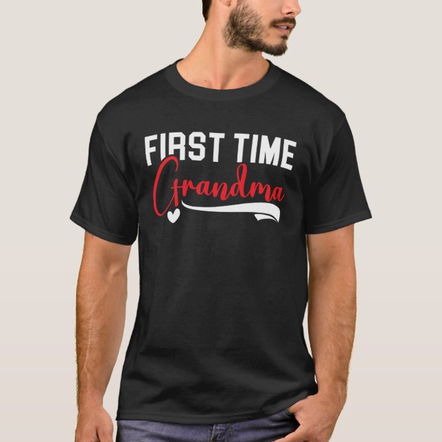 Camiseta First Time Grandma To Be Baby Announcement Baby Re (Frente)
