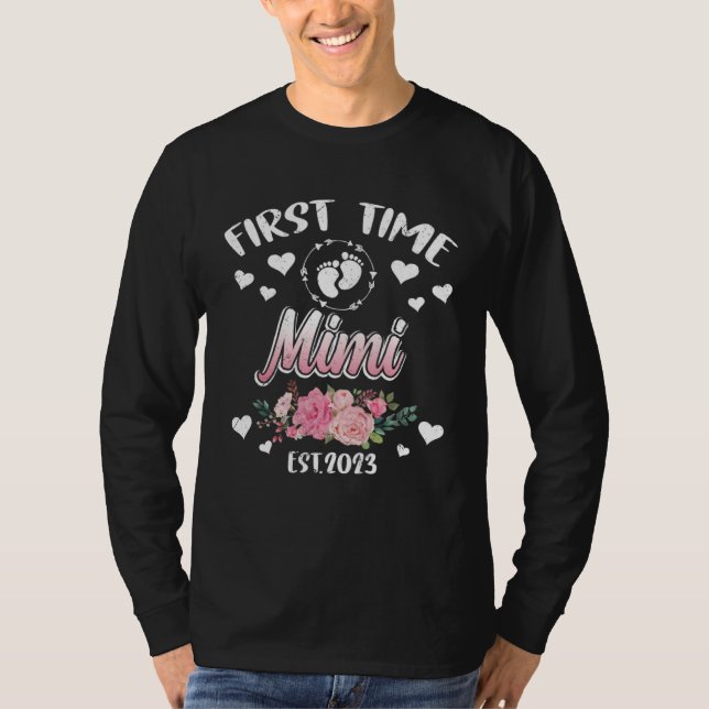 Camiseta First time Mimi 2023 Mommy Mother s Day (Frente)